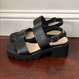 BC Footwear Black Chunky Sandals